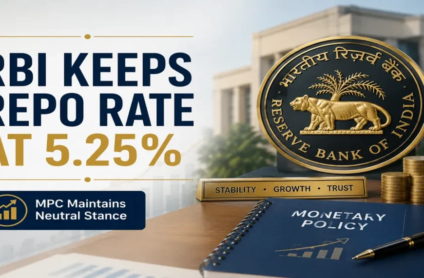 RBI Keeps Repo Rate Unchanged at 5.25%, Maintains&hellip;
